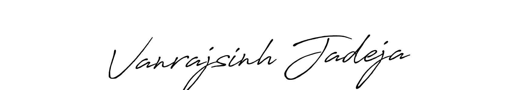 Vanrajsinh Jadeja stylish signature style. Best Handwritten Sign (Antro_Vectra_Bolder) for my name. Handwritten Signature Collection Ideas for my name Vanrajsinh Jadeja. Vanrajsinh Jadeja signature style 7 images and pictures png