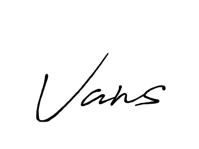 Make a beautiful signature design for name Vans. With this signature (Antro_Vectra_Bolder) style, you can create a handwritten signature for free. Vans signature style 7 images and pictures png
