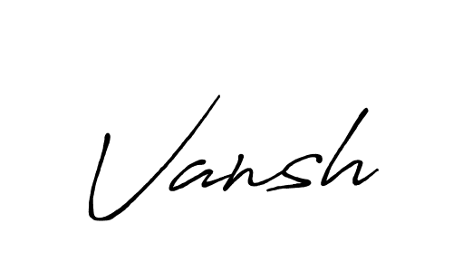How to make Vansh name signature. Use Antro_Vectra_Bolder style for creating short signs online. This is the latest handwritten sign. Vansh signature style 7 images and pictures png