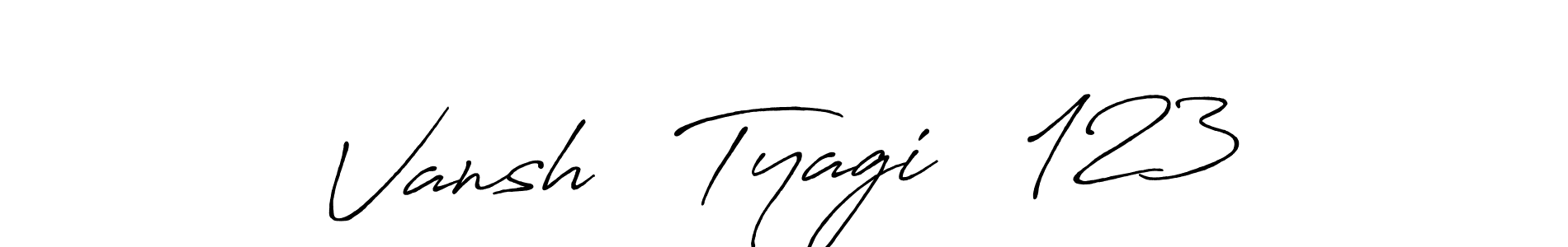 How to make Vansh   Tyagi   123 signature? Antro_Vectra_Bolder is a professional autograph style. Create handwritten signature for Vansh   Tyagi   123 name. Vansh   Tyagi   123 signature style 7 images and pictures png