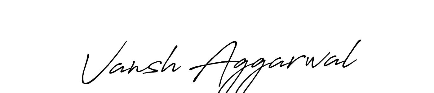 Use a signature maker to create a handwritten signature online. With this signature software, you can design (Antro_Vectra_Bolder) your own signature for name Vansh Aggarwal. Vansh Aggarwal signature style 7 images and pictures png