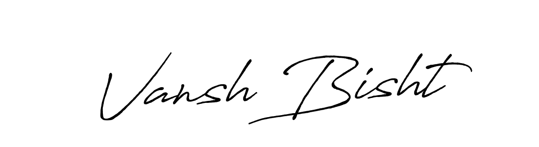 How to make Vansh Bisht signature? Antro_Vectra_Bolder is a professional autograph style. Create handwritten signature for Vansh Bisht name. Vansh Bisht signature style 7 images and pictures png