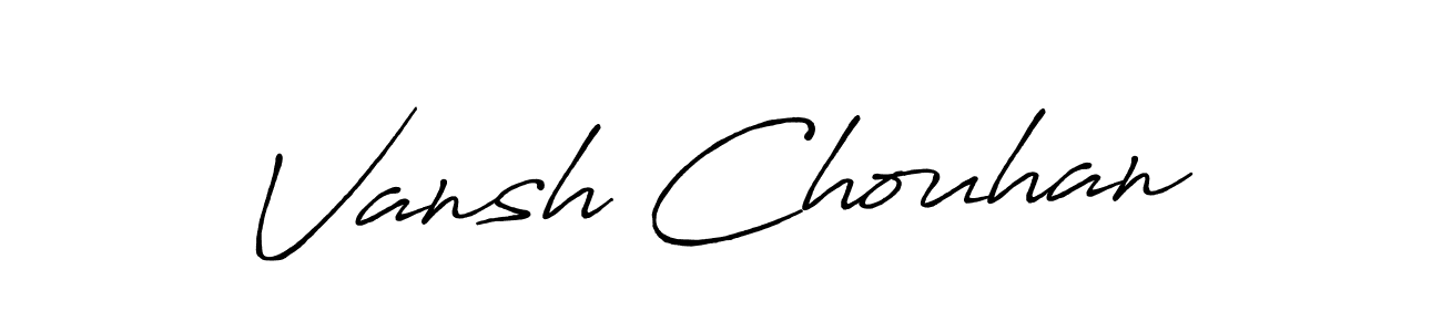 Use a signature maker to create a handwritten signature online. With this signature software, you can design (Antro_Vectra_Bolder) your own signature for name Vansh Chouhan. Vansh Chouhan signature style 7 images and pictures png