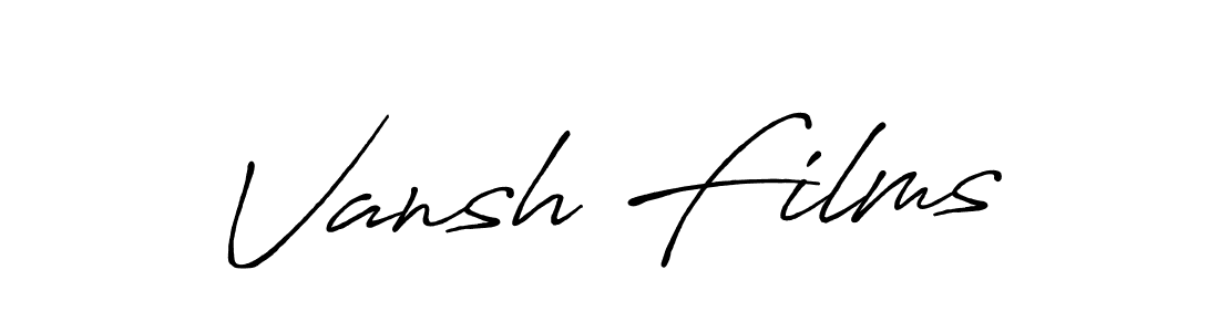 Make a short Vansh Films signature style. Manage your documents anywhere anytime using Antro_Vectra_Bolder. Create and add eSignatures, submit forms, share and send files easily. Vansh Films signature style 7 images and pictures png