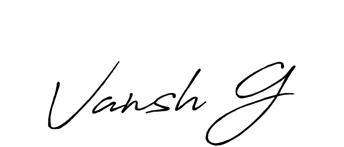 Antro_Vectra_Bolder is a professional signature style that is perfect for those who want to add a touch of class to their signature. It is also a great choice for those who want to make their signature more unique. Get Vansh G name to fancy signature for free. Vansh G signature style 7 images and pictures png