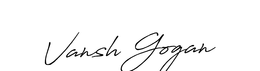 How to make Vansh Gogan signature? Antro_Vectra_Bolder is a professional autograph style. Create handwritten signature for Vansh Gogan name. Vansh Gogan signature style 7 images and pictures png