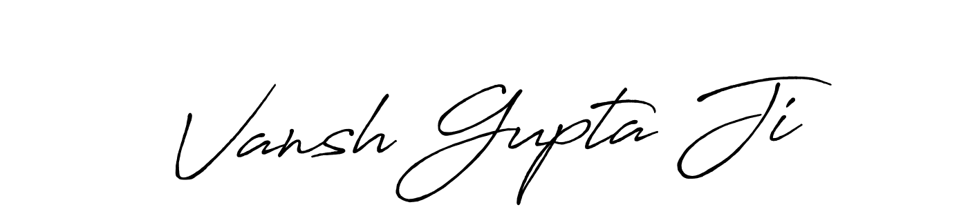 Make a beautiful signature design for name Vansh Gupta Ji. With this signature (Antro_Vectra_Bolder) style, you can create a handwritten signature for free. Vansh Gupta Ji signature style 7 images and pictures png