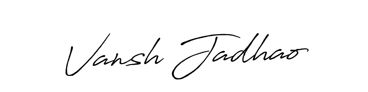 This is the best signature style for the Vansh Jadhao name. Also you like these signature font (Antro_Vectra_Bolder). Mix name signature. Vansh Jadhao signature style 7 images and pictures png