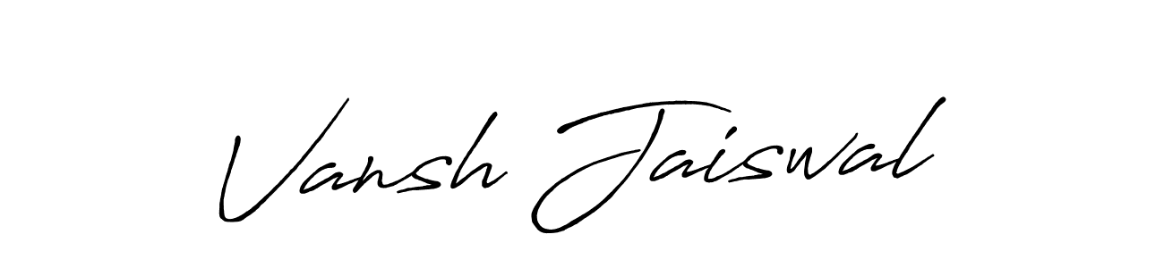 It looks lik you need a new signature style for name Vansh Jaiswal. Design unique handwritten (Antro_Vectra_Bolder) signature with our free signature maker in just a few clicks. Vansh Jaiswal signature style 7 images and pictures png