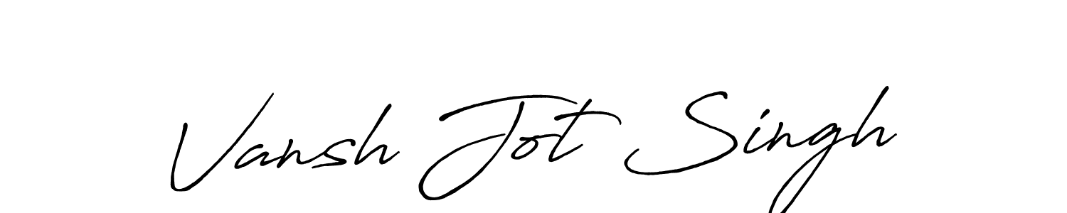 Use a signature maker to create a handwritten signature online. With this signature software, you can design (Antro_Vectra_Bolder) your own signature for name Vansh Jot Singh. Vansh Jot Singh signature style 7 images and pictures png