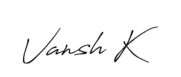 Make a beautiful signature design for name Vansh K. Use this online signature maker to create a handwritten signature for free. Vansh K signature style 7 images and pictures png