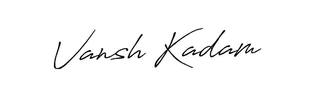 Design your own signature with our free online signature maker. With this signature software, you can create a handwritten (Antro_Vectra_Bolder) signature for name Vansh Kadam. Vansh Kadam signature style 7 images and pictures png