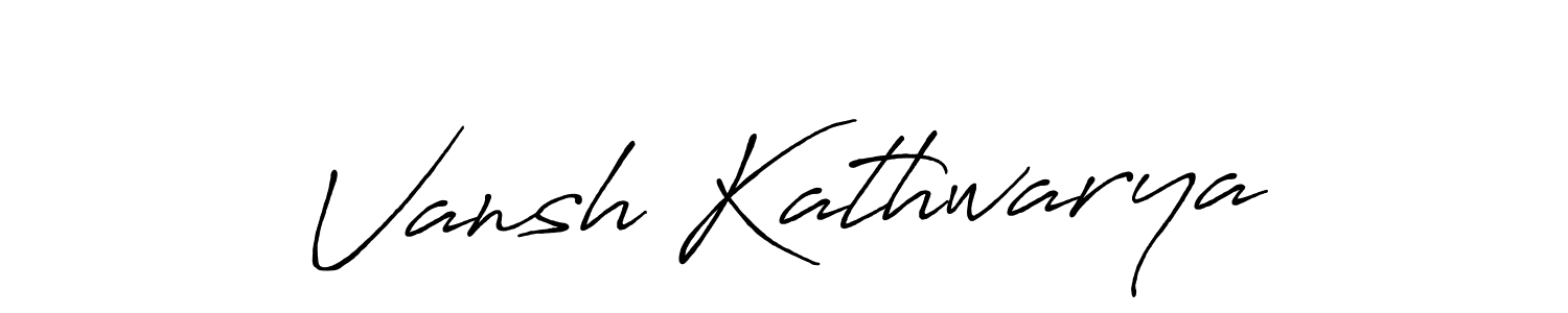 Vansh Kathwarya stylish signature style. Best Handwritten Sign (Antro_Vectra_Bolder) for my name. Handwritten Signature Collection Ideas for my name Vansh Kathwarya. Vansh Kathwarya signature style 7 images and pictures png