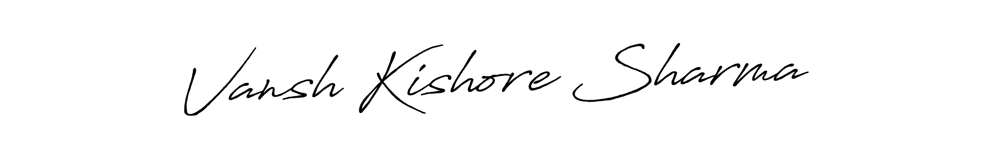 How to Draw Vansh Kishore Sharma signature style? Antro_Vectra_Bolder is a latest design signature styles for name Vansh Kishore Sharma. Vansh Kishore Sharma signature style 7 images and pictures png