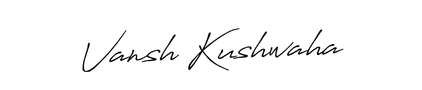 How to make Vansh Kushwaha signature? Antro_Vectra_Bolder is a professional autograph style. Create handwritten signature for Vansh Kushwaha name. Vansh Kushwaha signature style 7 images and pictures png