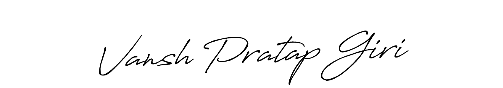 How to make Vansh Pratap Giri name signature. Use Antro_Vectra_Bolder style for creating short signs online. This is the latest handwritten sign. Vansh Pratap Giri signature style 7 images and pictures png