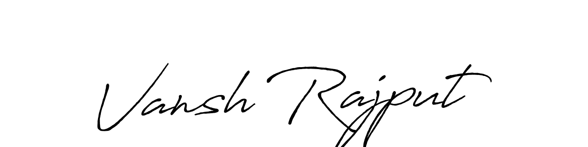 Vansh Rajput stylish signature style. Best Handwritten Sign (Antro_Vectra_Bolder) for my name. Handwritten Signature Collection Ideas for my name Vansh Rajput. Vansh Rajput signature style 7 images and pictures png