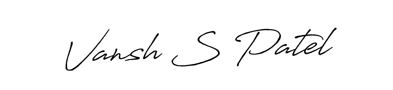 It looks lik you need a new signature style for name Vansh S Patel. Design unique handwritten (Antro_Vectra_Bolder) signature with our free signature maker in just a few clicks. Vansh S Patel signature style 7 images and pictures png