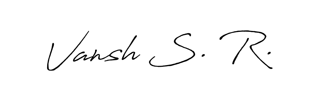 How to Draw Vansh S. R. signature style? Antro_Vectra_Bolder is a latest design signature styles for name Vansh S. R.. Vansh S. R. signature style 7 images and pictures png