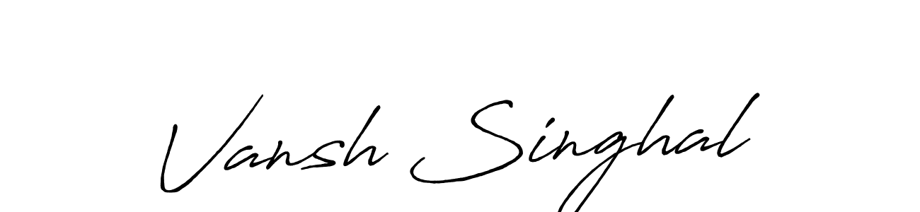 How to Draw Vansh Singhal signature style? Antro_Vectra_Bolder is a latest design signature styles for name Vansh Singhal. Vansh Singhal signature style 7 images and pictures png