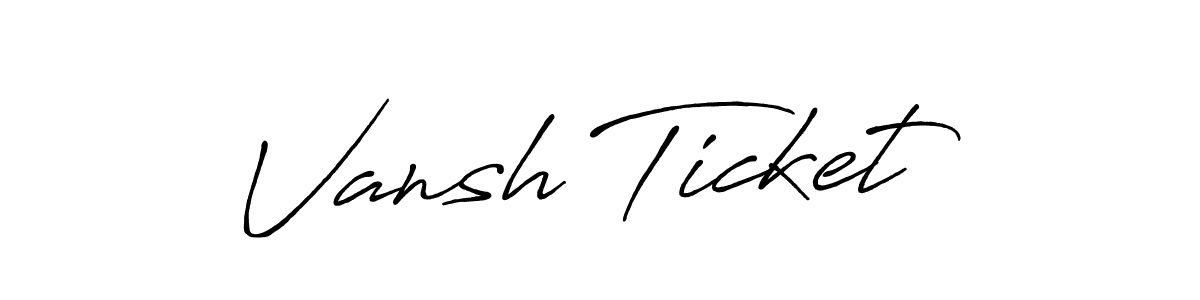 This is the best signature style for the Vansh Ticket name. Also you like these signature font (Antro_Vectra_Bolder). Mix name signature. Vansh Ticket signature style 7 images and pictures png