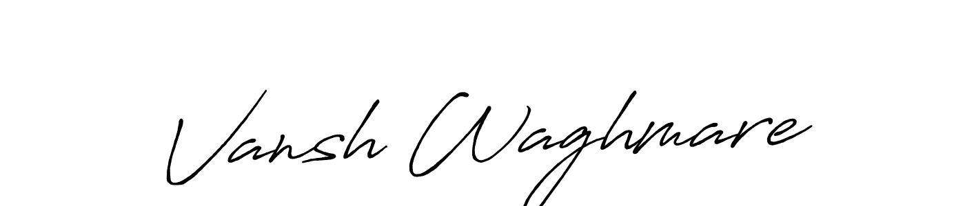 Vansh Waghmare stylish signature style. Best Handwritten Sign (Antro_Vectra_Bolder) for my name. Handwritten Signature Collection Ideas for my name Vansh Waghmare. Vansh Waghmare signature style 7 images and pictures png