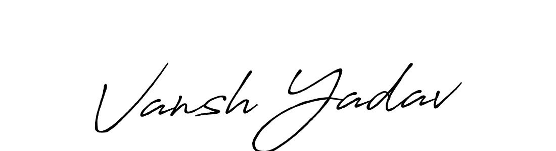 Design your own signature with our free online signature maker. With this signature software, you can create a handwritten (Antro_Vectra_Bolder) signature for name Vansh Yadav. Vansh Yadav signature style 7 images and pictures png