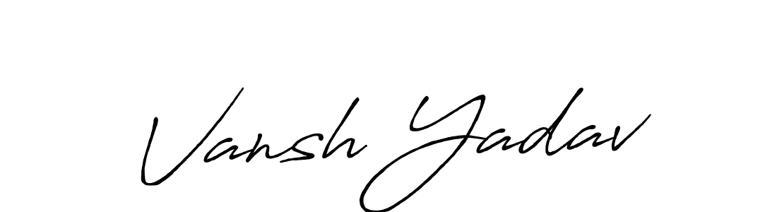 Design your own signature with our free online signature maker. With this signature software, you can create a handwritten (Antro_Vectra_Bolder) signature for name Vansh Yadav. Vansh Yadav signature style 7 images and pictures png