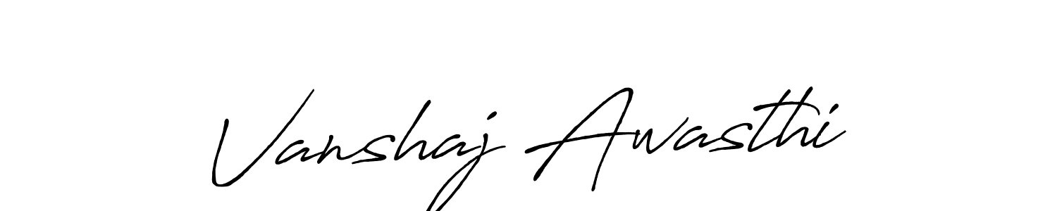 Make a beautiful signature design for name Vanshaj Awasthi. Use this online signature maker to create a handwritten signature for free. Vanshaj Awasthi signature style 7 images and pictures png