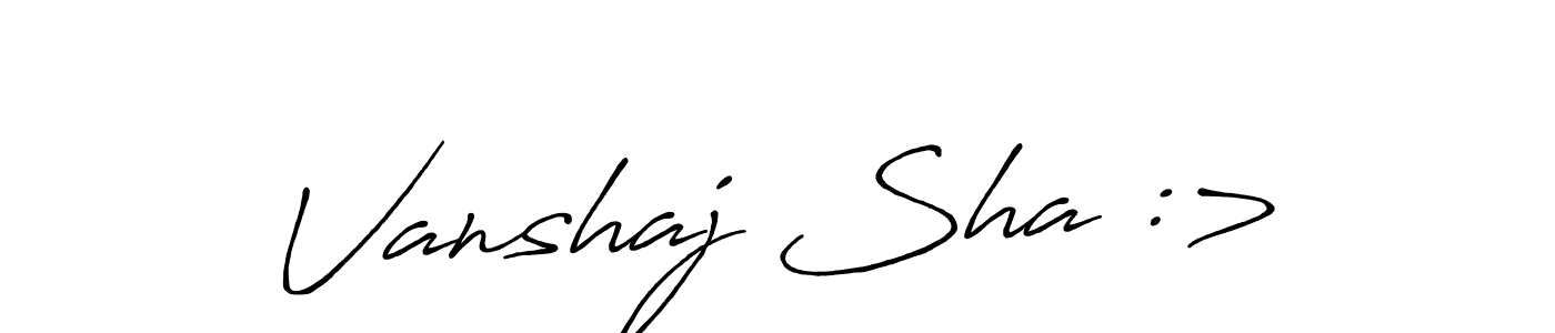 Also You can easily find your signature by using the search form. We will create Vanshaj Sha :> name handwritten signature images for you free of cost using Antro_Vectra_Bolder sign style. Vanshaj Sha :> signature style 7 images and pictures png