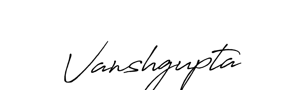 How to make Vanshgupta name signature. Use Antro_Vectra_Bolder style for creating short signs online. This is the latest handwritten sign. Vanshgupta signature style 7 images and pictures png
