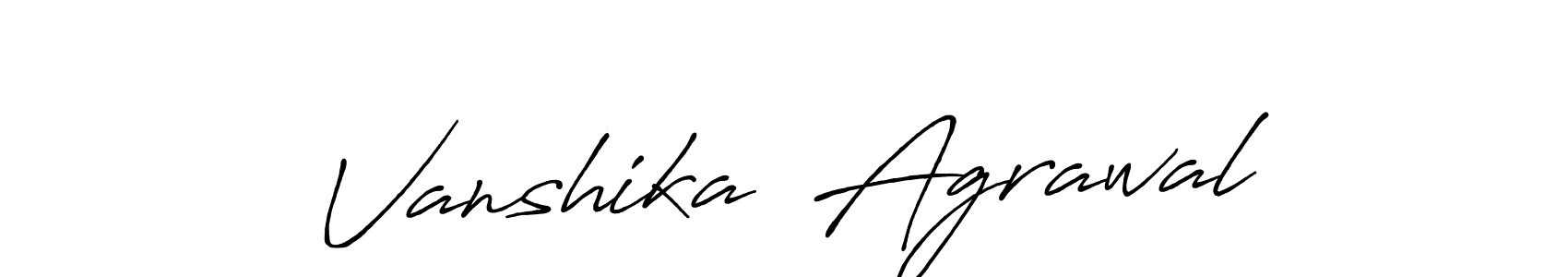 You should practise on your own different ways (Antro_Vectra_Bolder) to write your name (Vanshika  Agrawal) in signature. don't let someone else do it for you. Vanshika  Agrawal signature style 7 images and pictures png