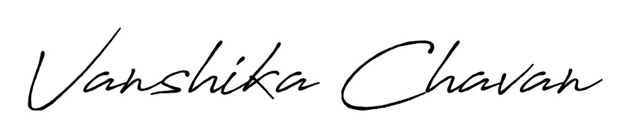 Enhance your business communications with Vanshika Chavan signature in Antro_Vectra_Bolder lettering. Clean, modern, and universally compatible. Vanshika Chavan signature style 7 images and pictures png