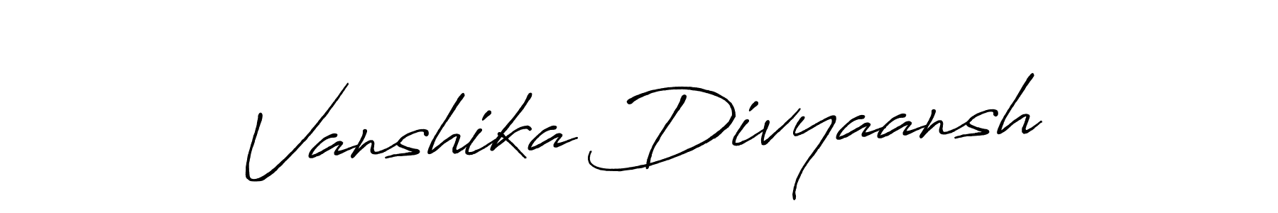 See photos of Vanshika Divyaansh official signature by Spectra . Check more albums & portfolios. Read reviews & check more about Antro_Vectra_Bolder font. Vanshika Divyaansh signature style 7 images and pictures png