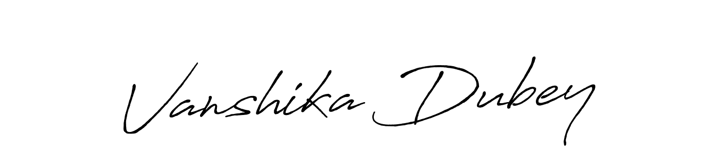 Make a short Vanshika Dubey signature style. Manage your documents anywhere anytime using Antro_Vectra_Bolder. Create and add eSignatures, submit forms, share and send files easily. Vanshika Dubey signature style 7 images and pictures png