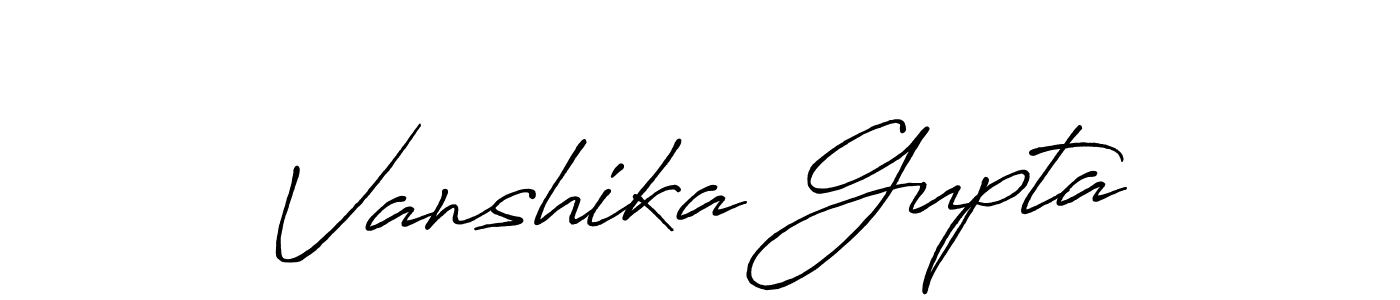 How to make Vanshika Gupta signature? Antro_Vectra_Bolder is a professional autograph style. Create handwritten signature for Vanshika Gupta name. Vanshika Gupta signature style 7 images and pictures png
