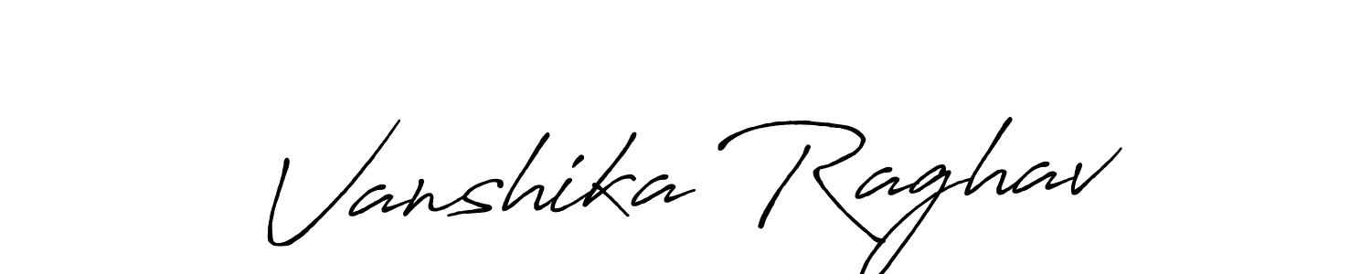 Use a signature maker to create a handwritten signature online. With this signature software, you can design (Antro_Vectra_Bolder) your own signature for name Vanshika Raghav. Vanshika Raghav signature style 7 images and pictures png