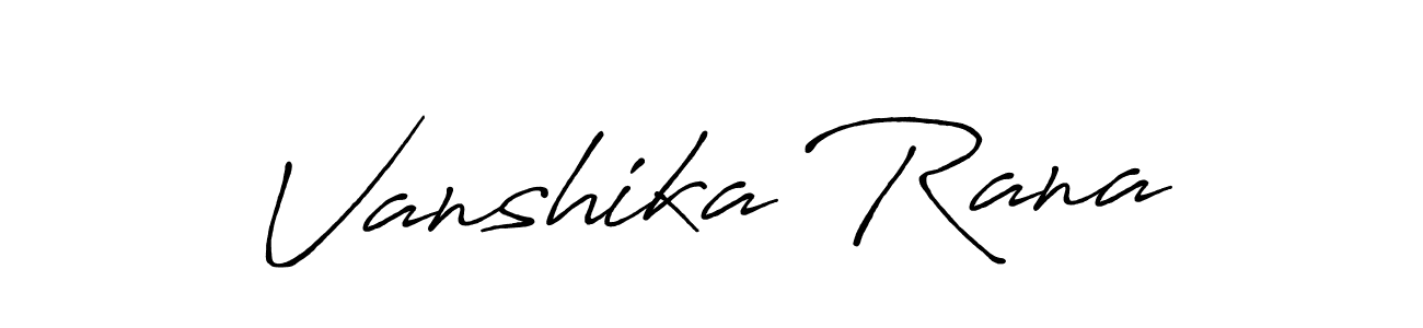 Use a signature maker to create a handwritten signature online. With this signature software, you can design (Antro_Vectra_Bolder) your own signature for name Vanshika Rana. Vanshika Rana signature style 7 images and pictures png