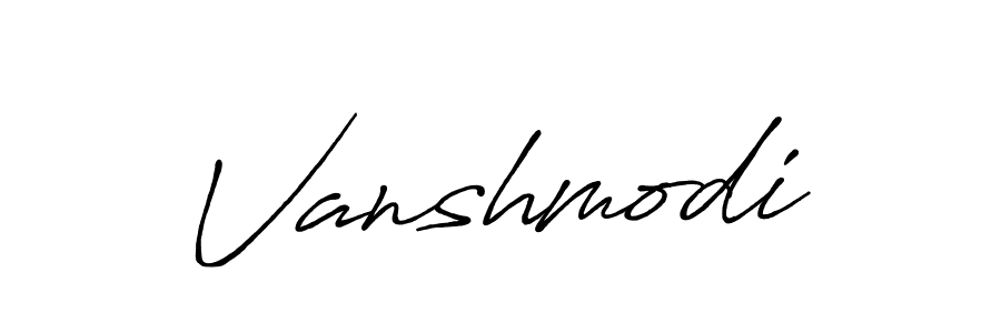 Make a beautiful signature design for name Vanshmodi. With this signature (Antro_Vectra_Bolder) style, you can create a handwritten signature for free. Vanshmodi signature style 7 images and pictures png