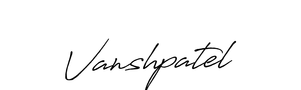 It looks lik you need a new signature style for name Vanshpatel. Design unique handwritten (Antro_Vectra_Bolder) signature with our free signature maker in just a few clicks. Vanshpatel signature style 7 images and pictures png