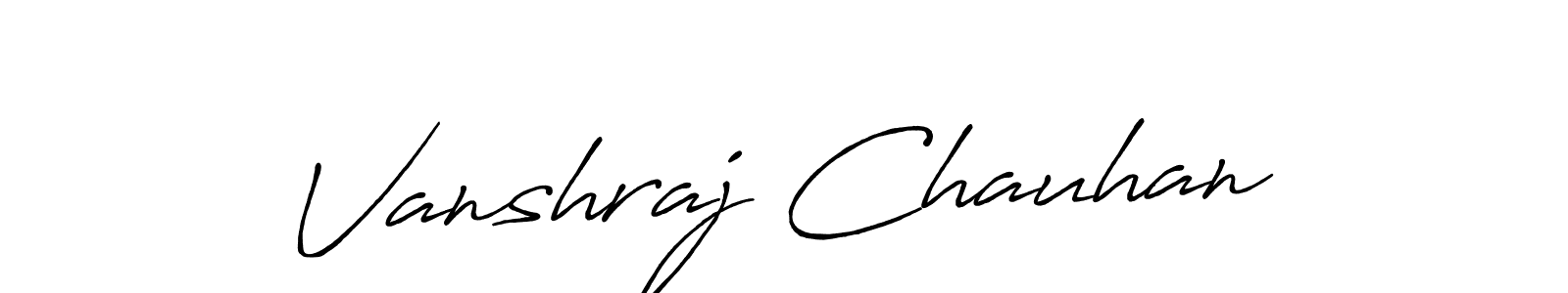 Use a signature maker to create a handwritten signature online. With this signature software, you can design (Antro_Vectra_Bolder) your own signature for name Vanshraj Chauhan. Vanshraj Chauhan signature style 7 images and pictures png