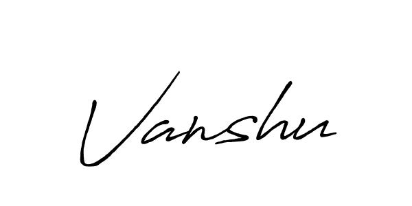 Design your own signature with our free online signature maker. With this signature software, you can create a handwritten (Antro_Vectra_Bolder) signature for name Vanshu. Vanshu signature style 7 images and pictures png