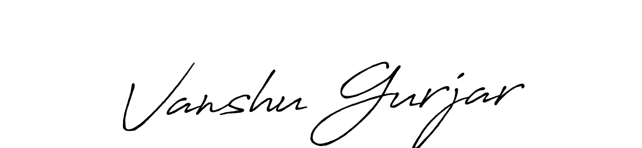 Also You can easily find your signature by using the search form. We will create Vanshu Gurjar name handwritten signature images for you free of cost using Antro_Vectra_Bolder sign style. Vanshu Gurjar signature style 7 images and pictures png