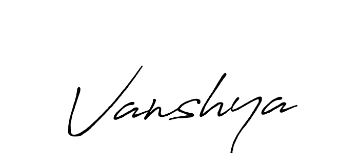 Vanshya stylish signature style. Best Handwritten Sign (Antro_Vectra_Bolder) for my name. Handwritten Signature Collection Ideas for my name Vanshya. Vanshya signature style 7 images and pictures png