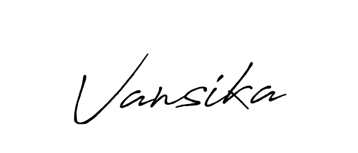 if you are searching for the best signature style for your name Vansika. so please give up your signature search. here we have designed multiple signature styles  using Antro_Vectra_Bolder. Vansika signature style 7 images and pictures png