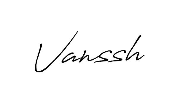 Create a beautiful signature design for name Vanssh. With this signature (Antro_Vectra_Bolder) fonts, you can make a handwritten signature for free. Vanssh signature style 7 images and pictures png