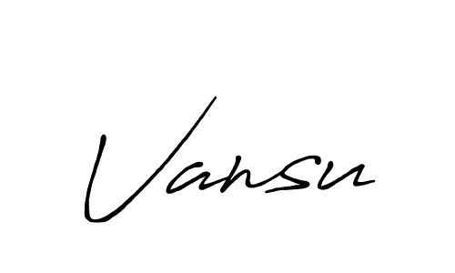 Make a beautiful signature design for name Vansu. With this signature (Antro_Vectra_Bolder) style, you can create a handwritten signature for free. Vansu signature style 7 images and pictures png