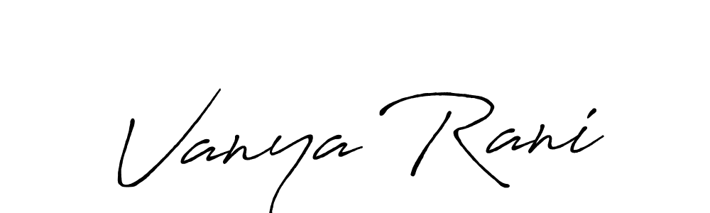 Here are the top 10 professional signature styles for the name Vanya Rani. These are the best autograph styles you can use for your name. Vanya Rani signature style 7 images and pictures png