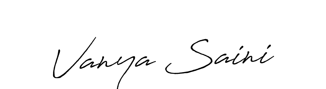 Antro_Vectra_Bolder is a professional signature style that is perfect for those who want to add a touch of class to their signature. It is also a great choice for those who want to make their signature more unique. Get Vanya Saini name to fancy signature for free. Vanya Saini signature style 7 images and pictures png