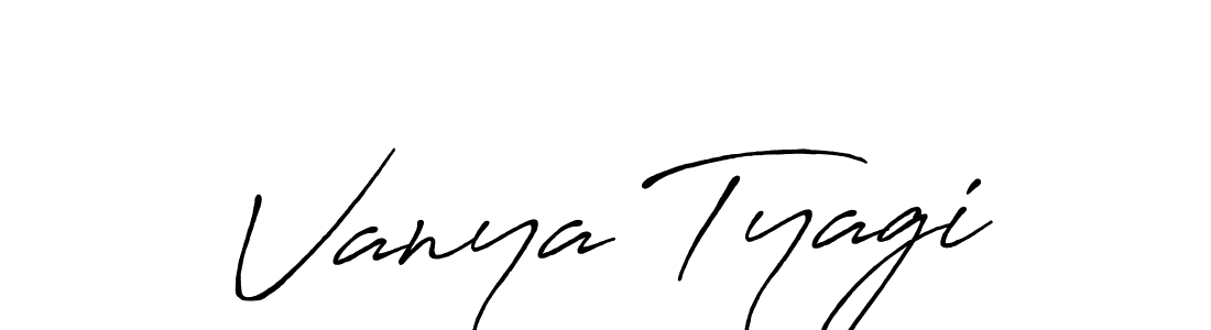 Use a signature maker to create a handwritten signature online. With this signature software, you can design (Antro_Vectra_Bolder) your own signature for name Vanya Tyagi. Vanya Tyagi signature style 7 images and pictures png